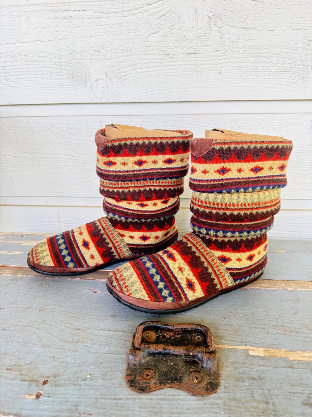 Taos Womens Southwest Patterned Sweater Boots